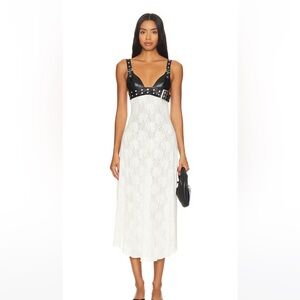 Callistari Belt Bodice Midi Dress